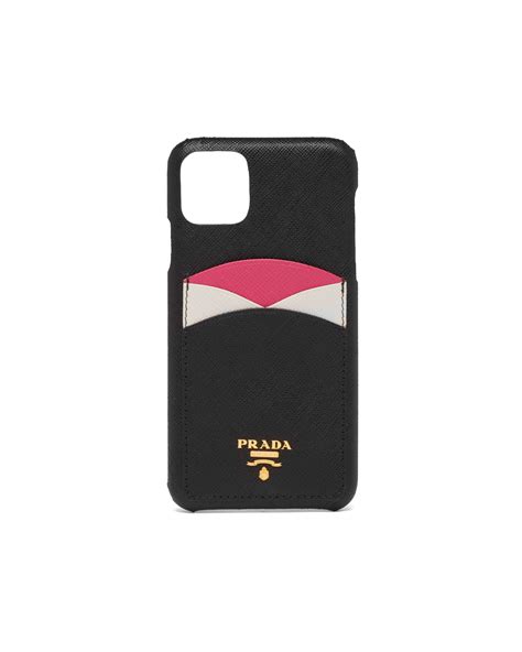 prada iphone case 11|Black Saffiano Leather iPhone 11 Pro Max Cover .